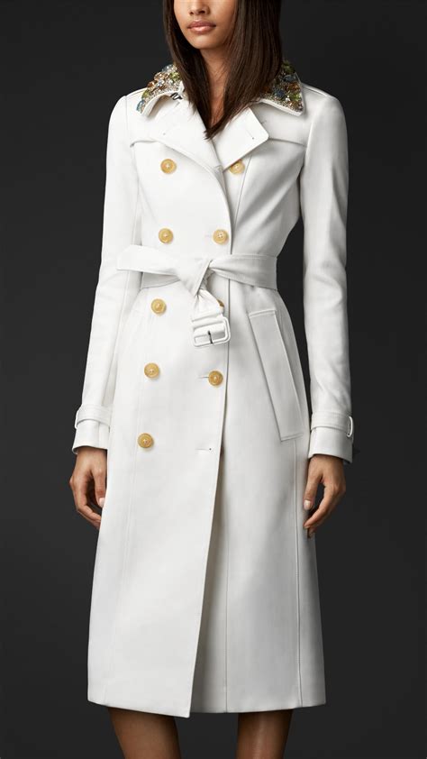 white trench coat burberry|burberry trench coat original.